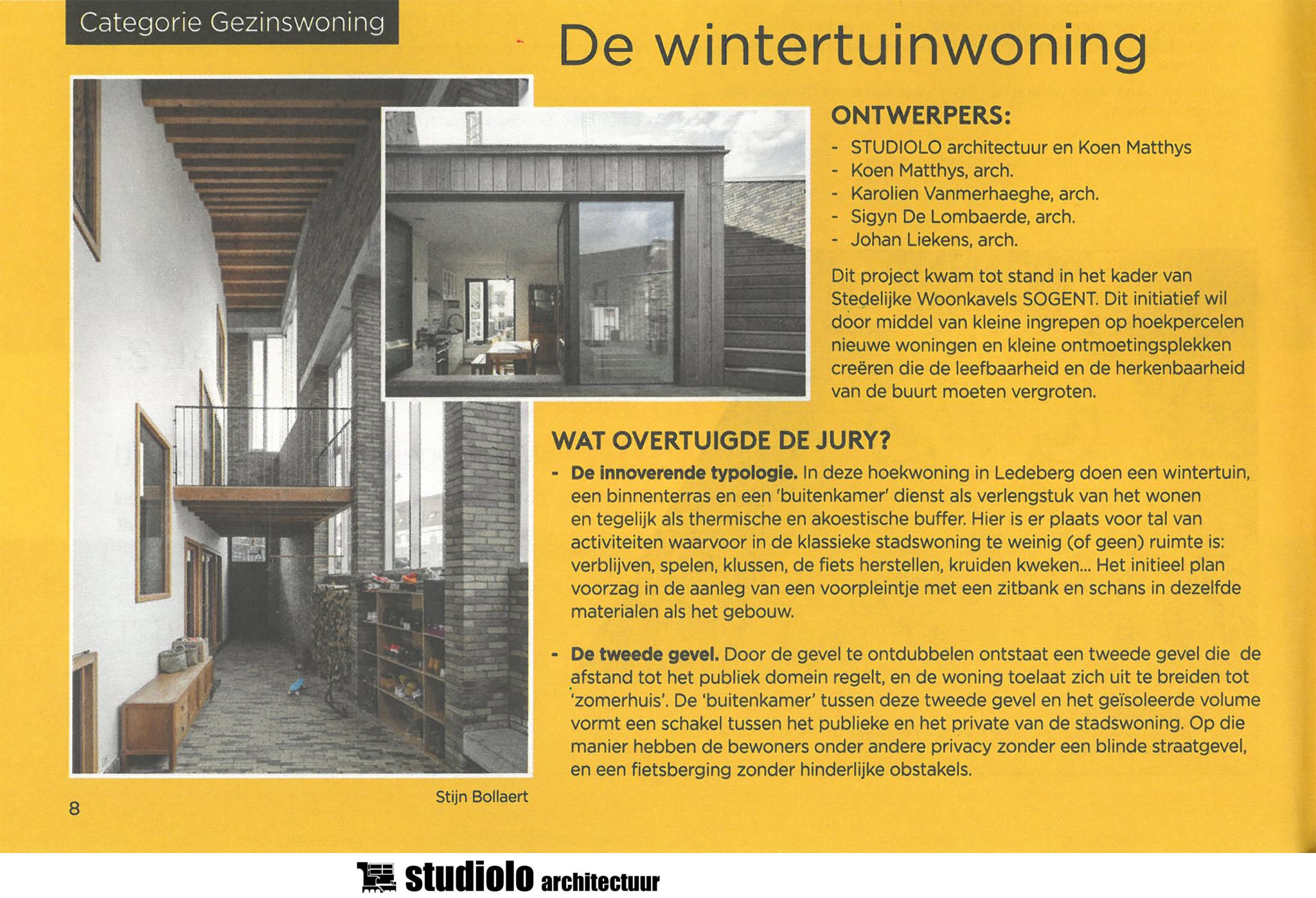 Wintertuinwoning op de hoek